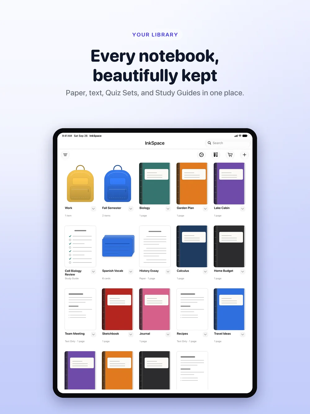 The redesigned InkSpace library